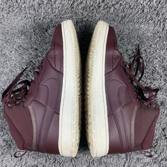 Nike Court Vision Winter Burgundy Mid Top Sneakers DR7882-600 Sz 13 - Picture 4 of 8
